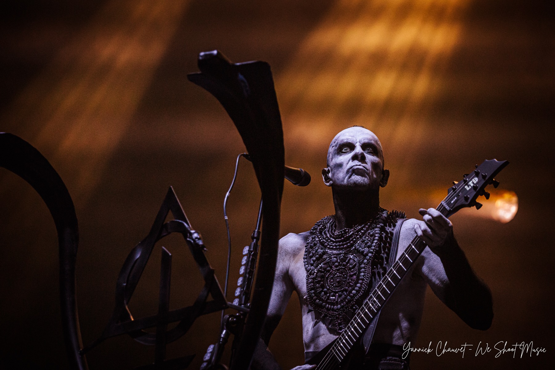 Behemoth performing live during Mystic Festival 2026 in Gdańsk.