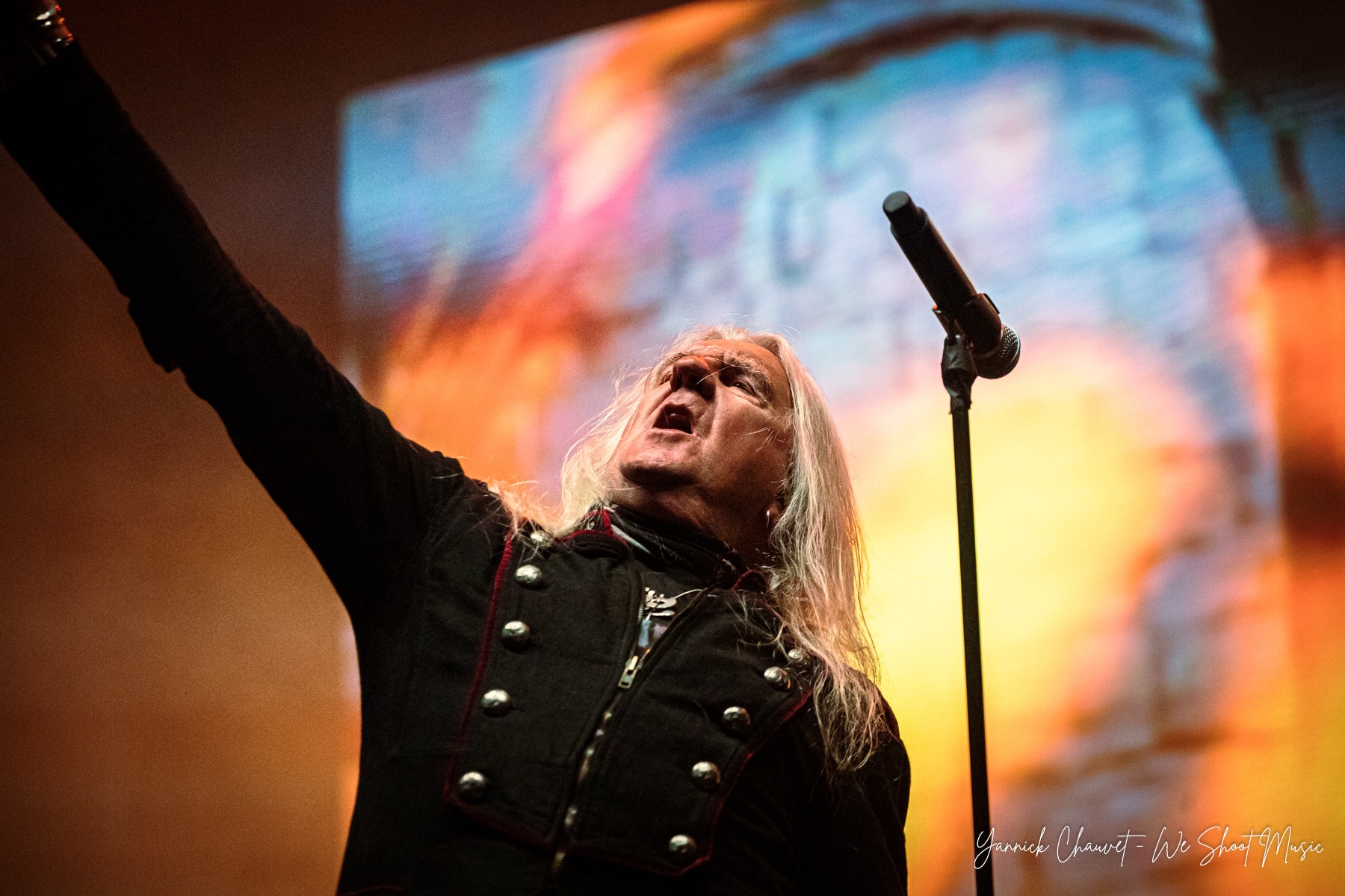 Saxon performing live during Mystic Festival 2026 in Gdańsk.