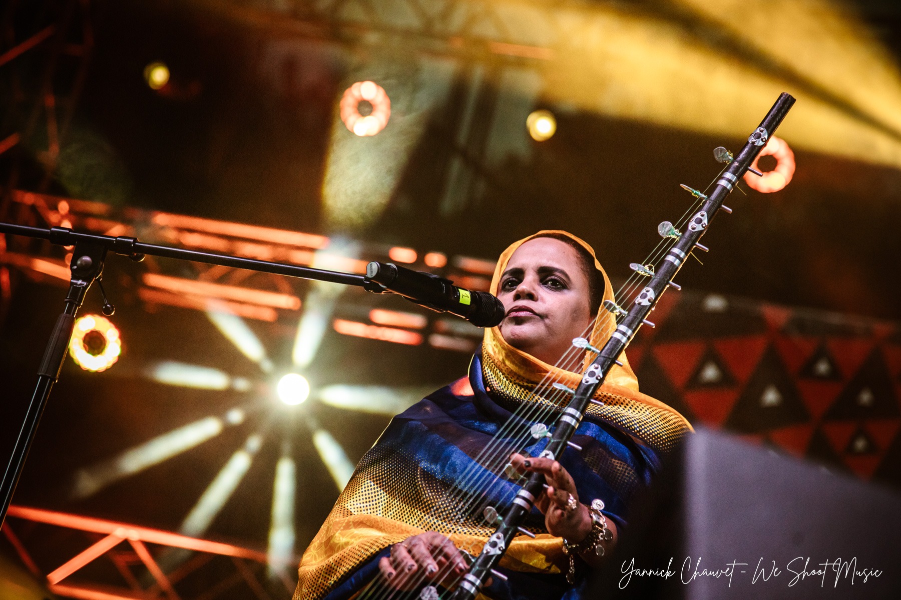 Noura Mint Seymali performing live during Globaltica Festival 2026.