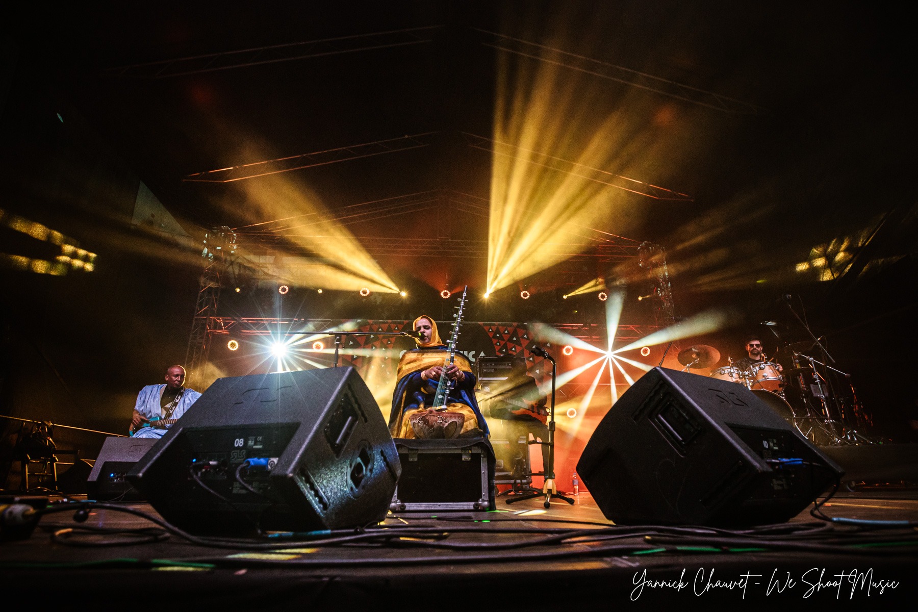 Noura Mint Seymali performing live during Globaltica Festival 2026.