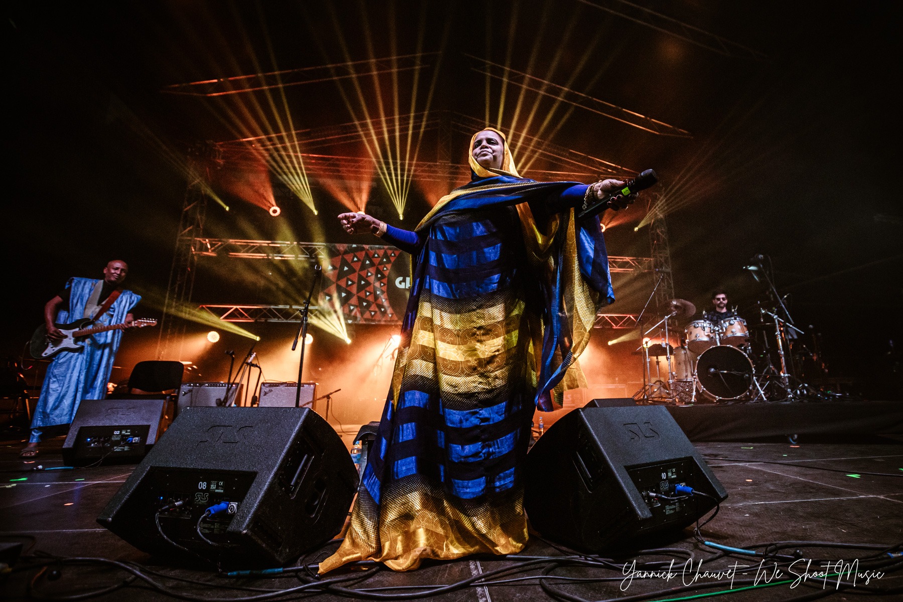 Noura Mint Seymali performing live during Globaltica Festival 2026.