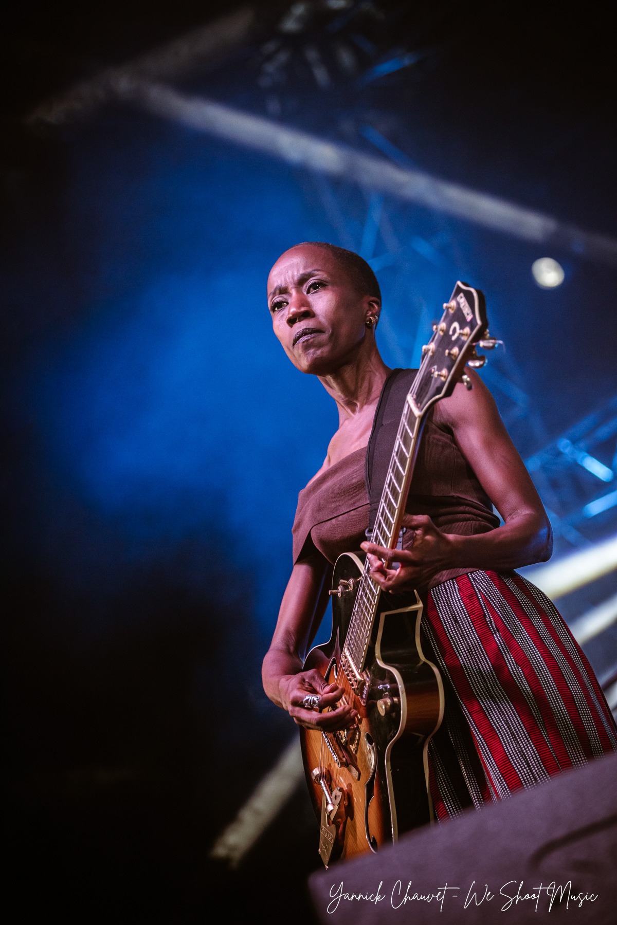 Rokia Traoré performing live on stage during Globaltica Festival 2026