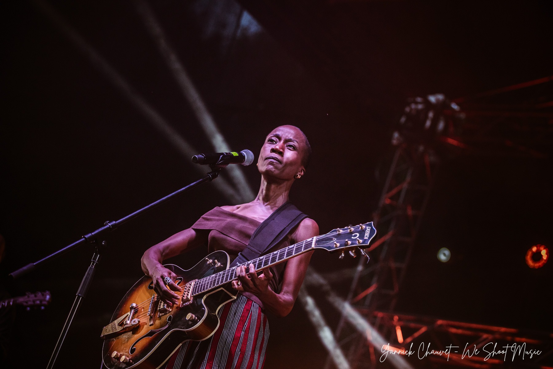 Rokia Traoré performing live on stage during Globaltica Festival 2026
