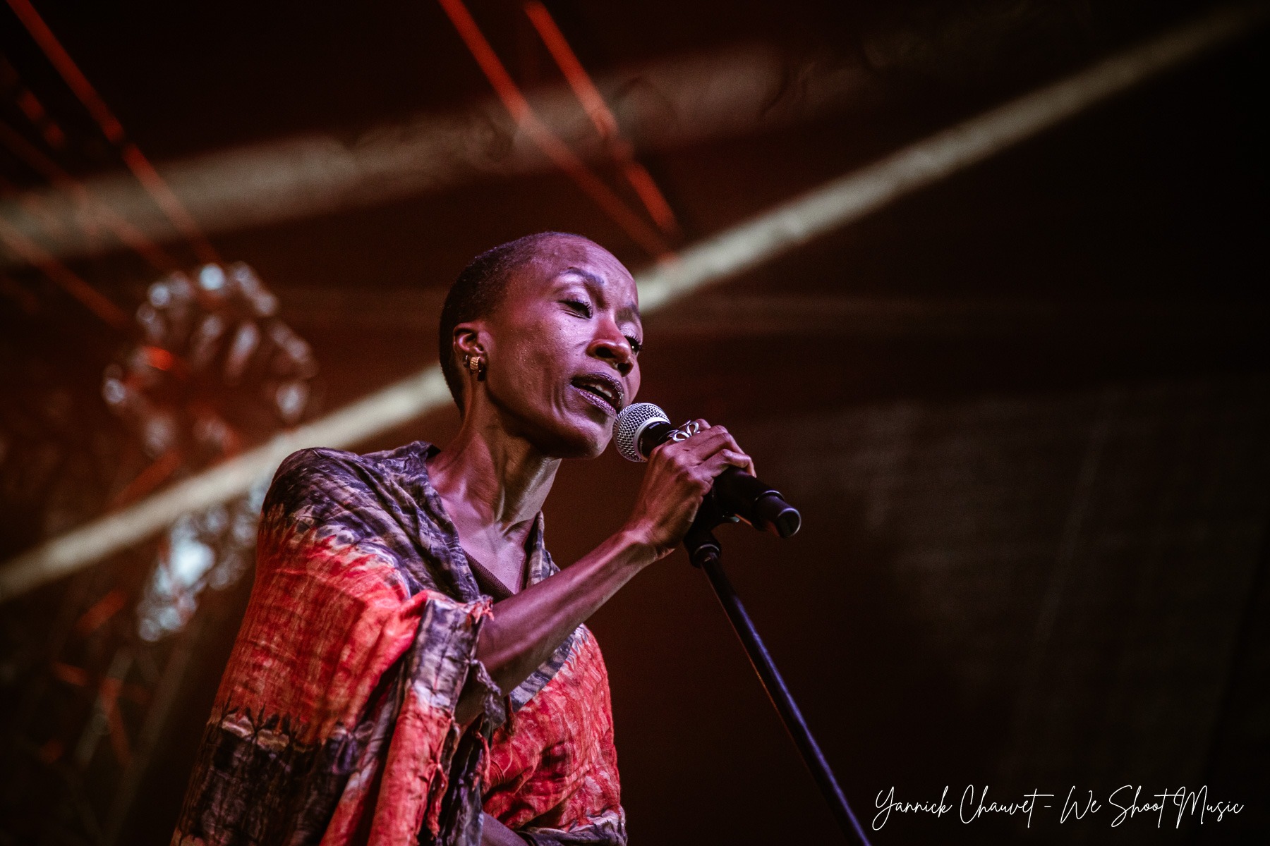 Rokia Traoré performing live on stage during Globaltica Festival 2026