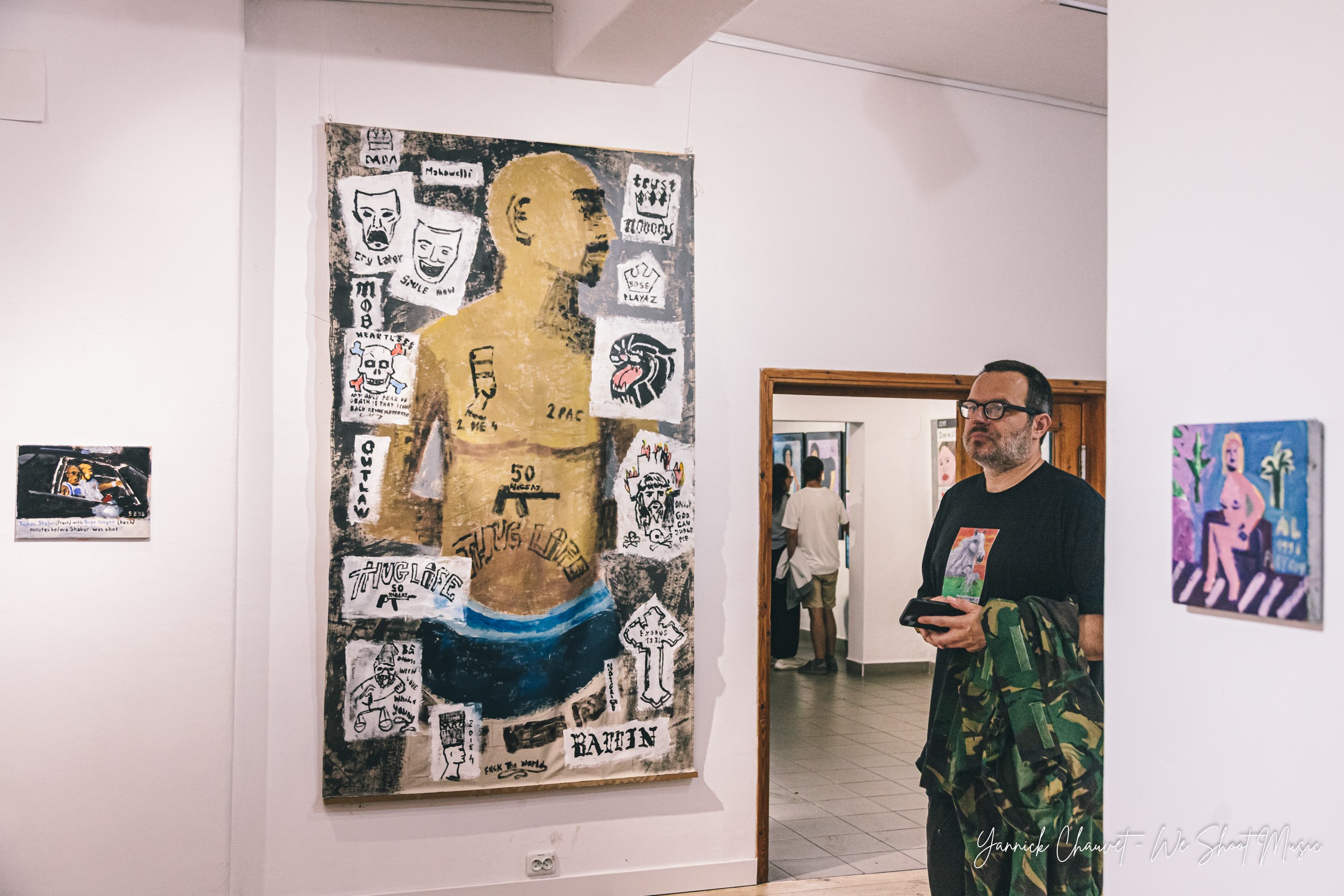 Gallery views of "Summertime Love", an exhibition by Tomasz Kaczyński (@deepgothic) at tuBaza in Gdynia Orłowo, featuring paintings inspired by music, popular culture, sport and everyday life.