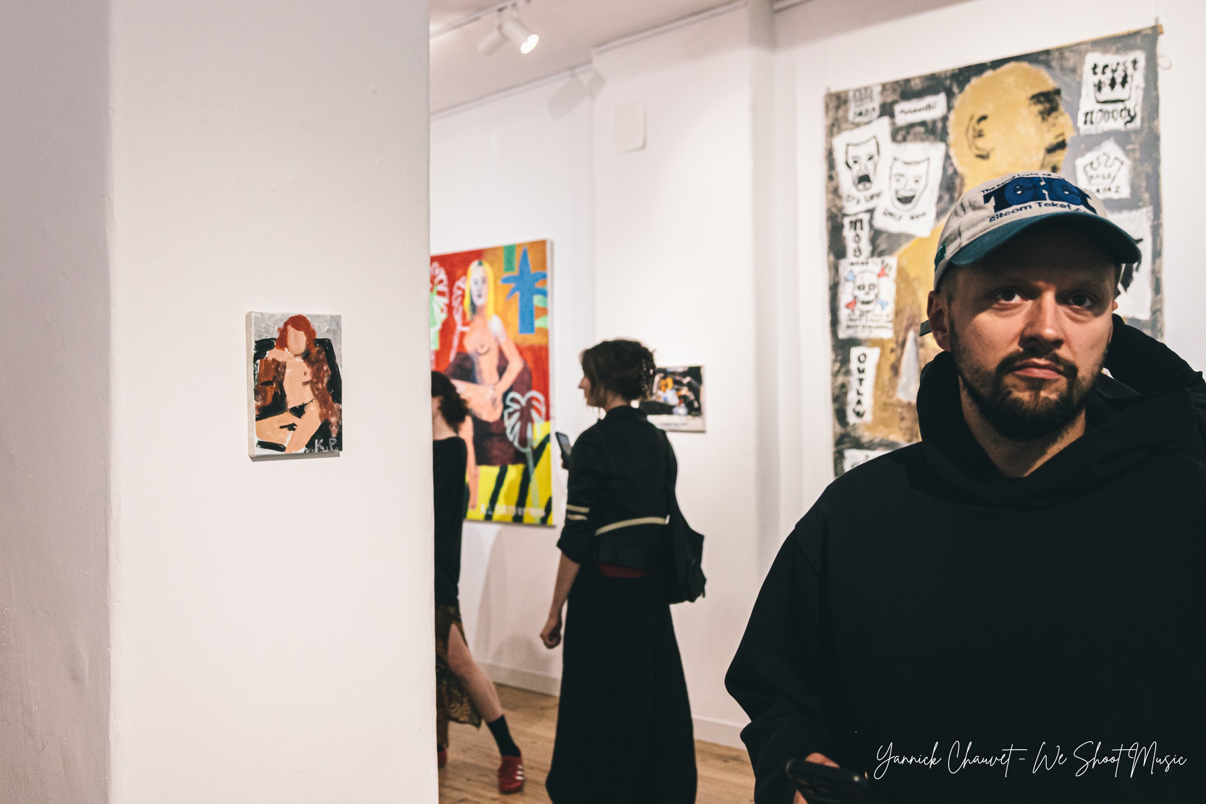 Gallery views of "Summertime Love", an exhibition by Tomasz Kaczyński (@deepgothic) at tuBaza in Gdynia Orłowo, featuring paintings inspired by music, popular culture, sport and everyday life.