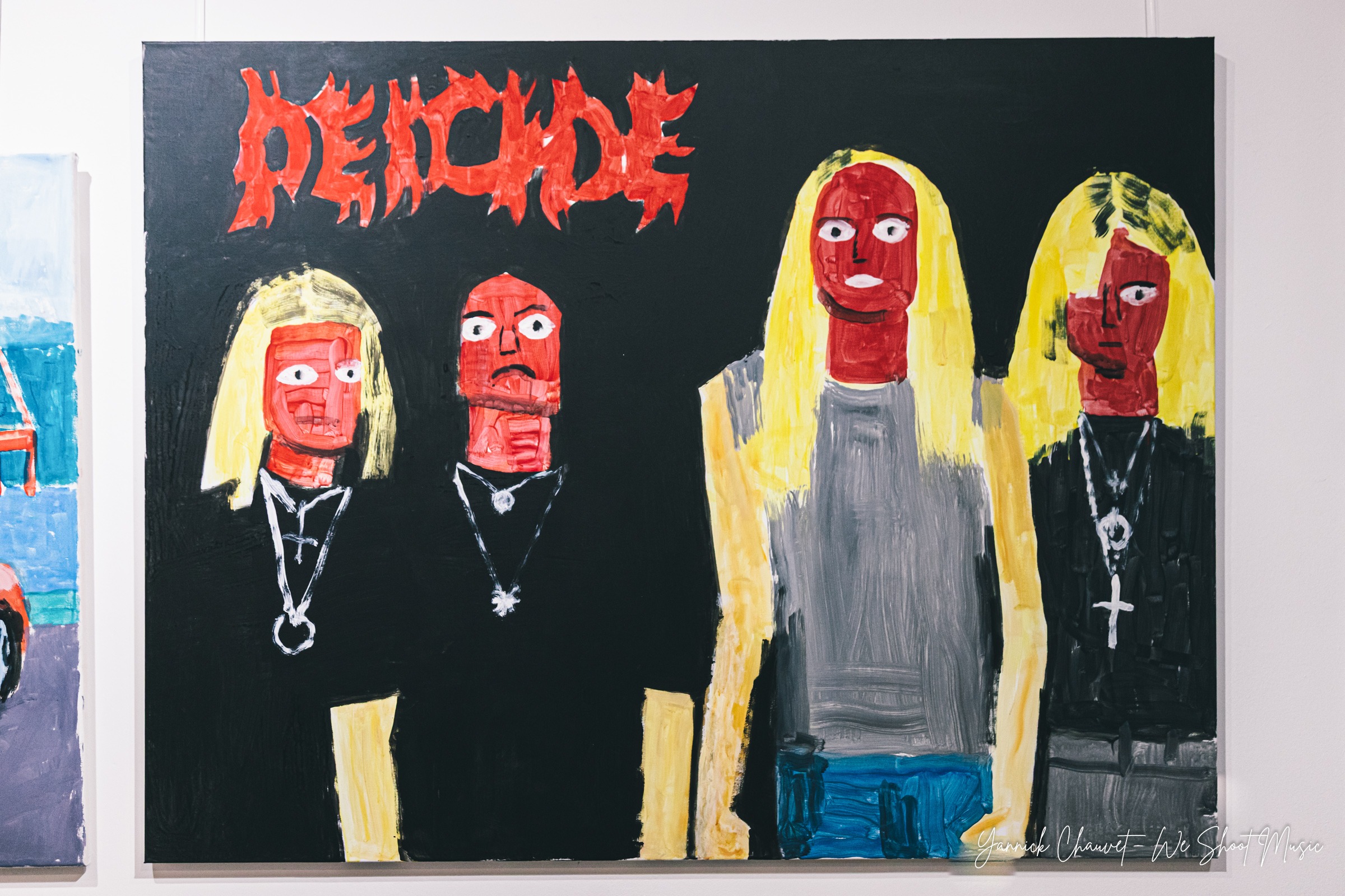 Gallery views of "Summertime Love", an exhibition by Tomasz Kaczyński (@deepgothic) at tuBaza in Gdynia Orłowo, featuring paintings inspired by music, popular culture, sport and everyday life.