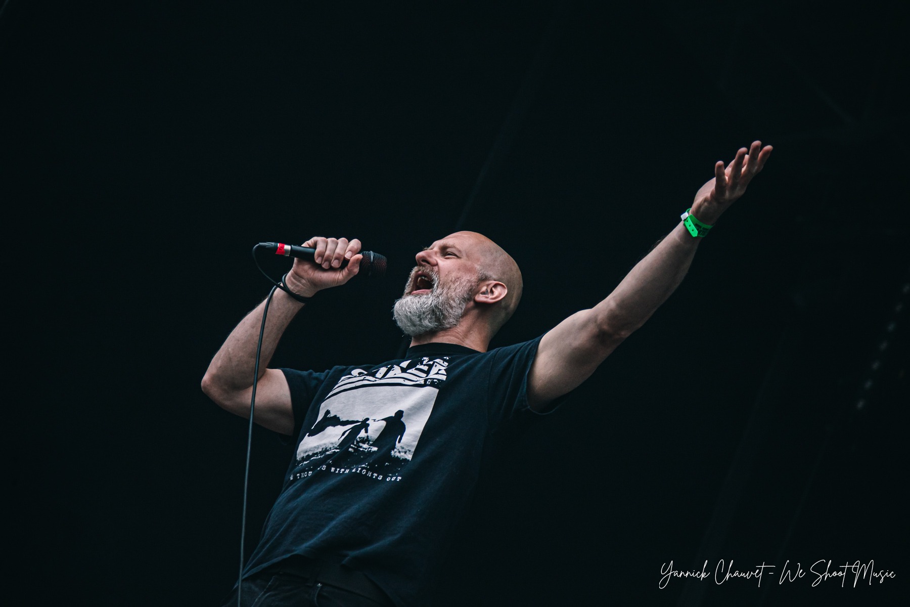 Benediction performing live on stage during Mystic Festival 2026.