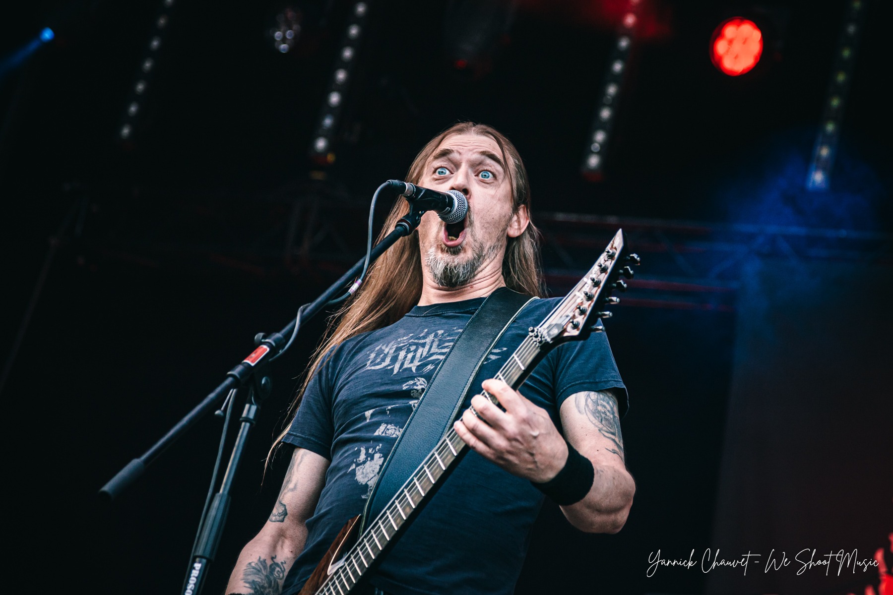 Grave performing live on stage during Mystic Festival 2026 Warm Up Day.
