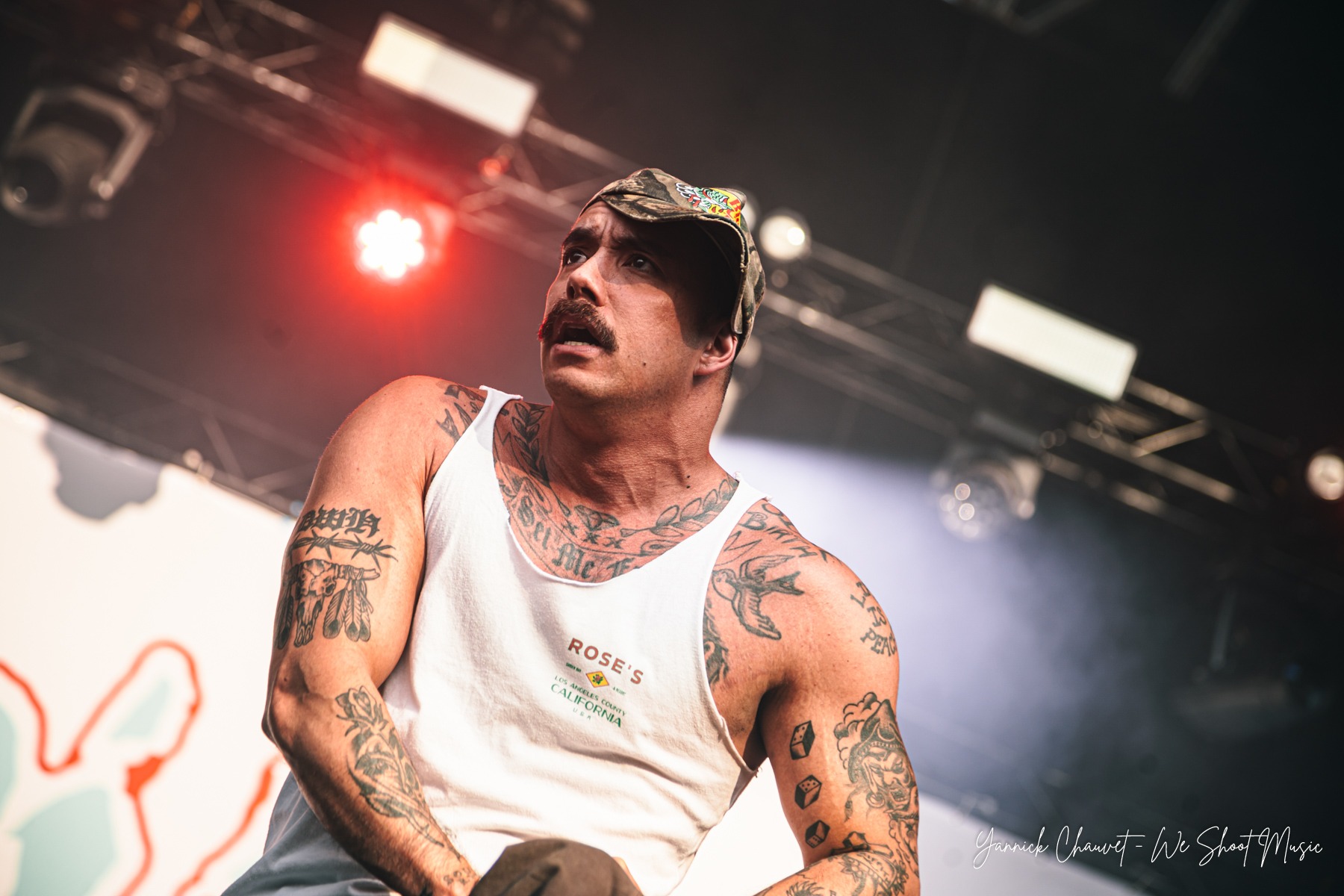 Kublai Khan TX performing live on stage during Mystic Festival 2026 in Gdańsk.