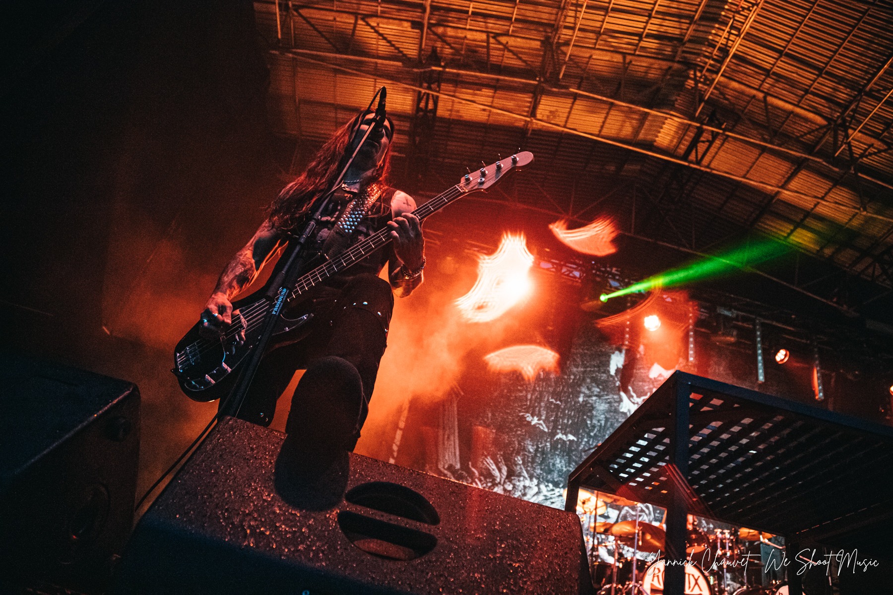 Rotting Christ performing live on stage during Mystic Festival 2026.