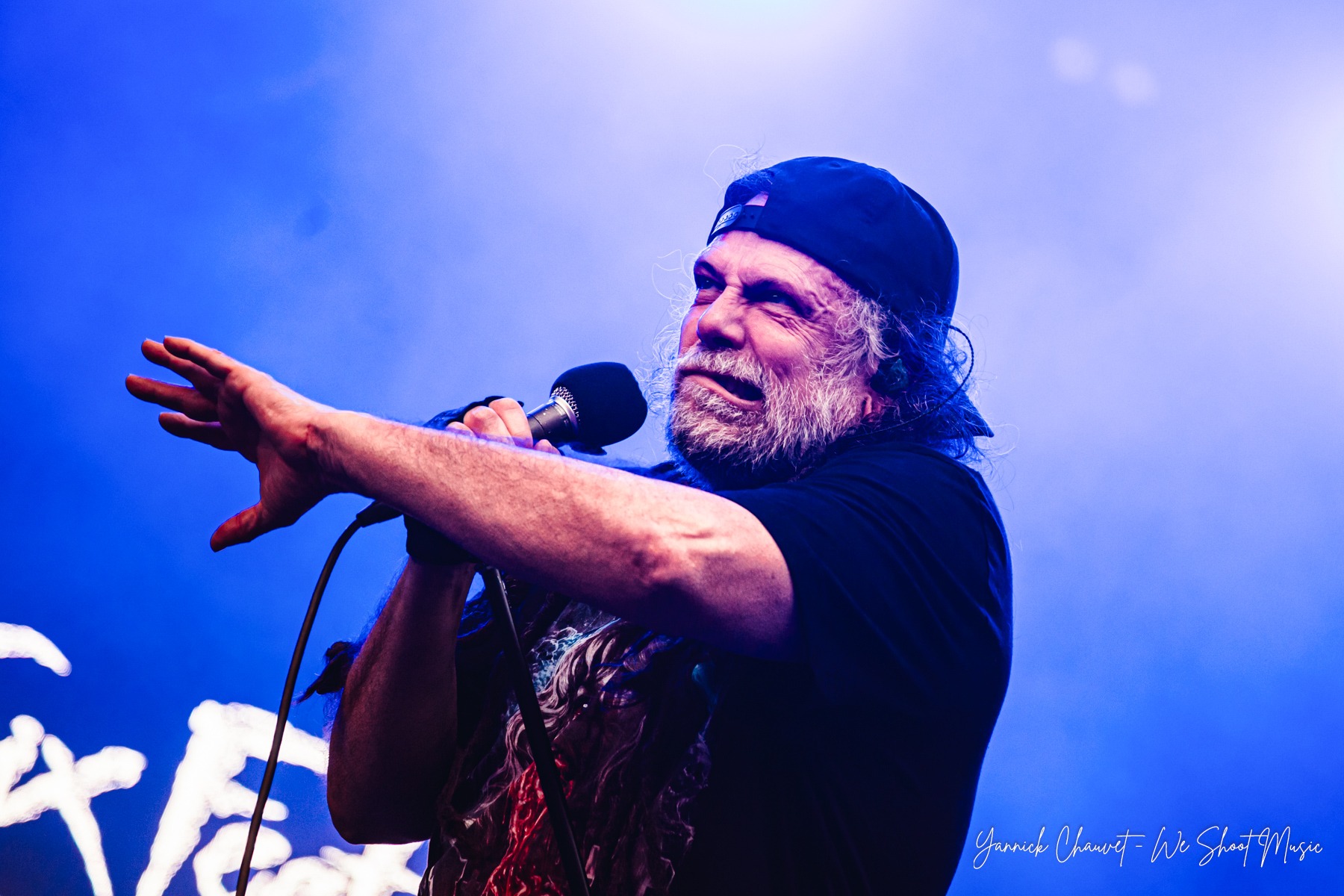 Six Feet Under performing live on stage during Mystic Festival 2026 Warm Up Day.